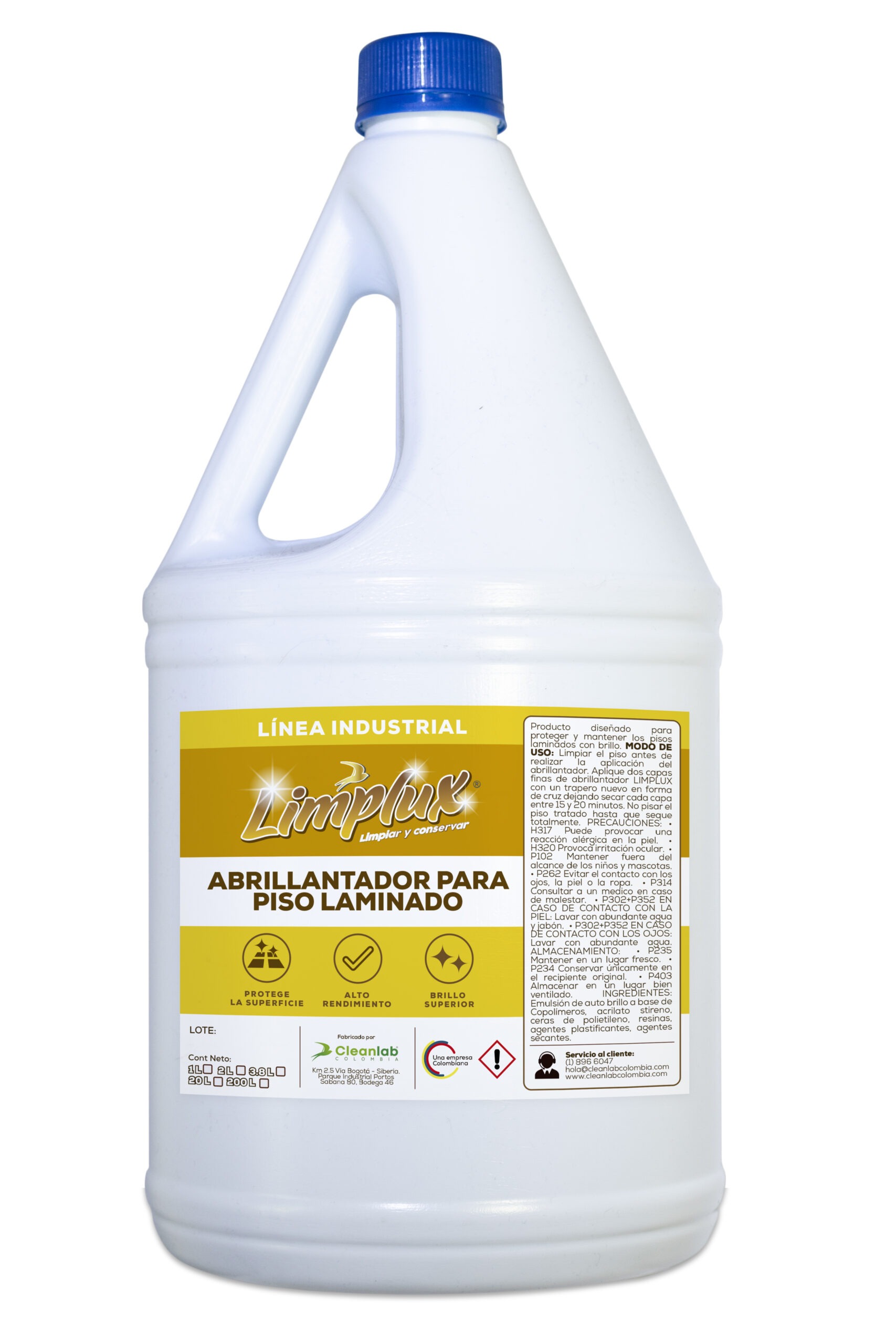 Abrillantador para Piso Laminado Limplux - CleanLab Colombia S.A.S.